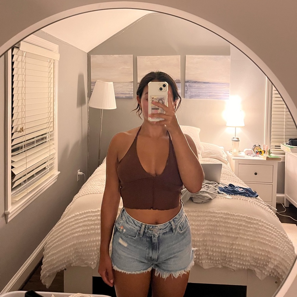 brown pacsun halter top
